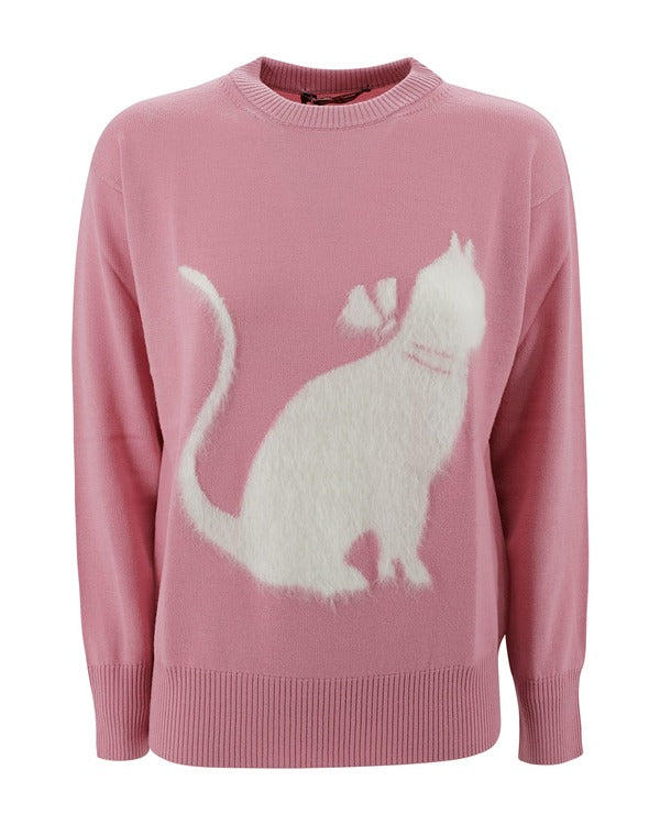 Access Hollywood 2025 Bryce Dallas Howard Pink Cat Sweater