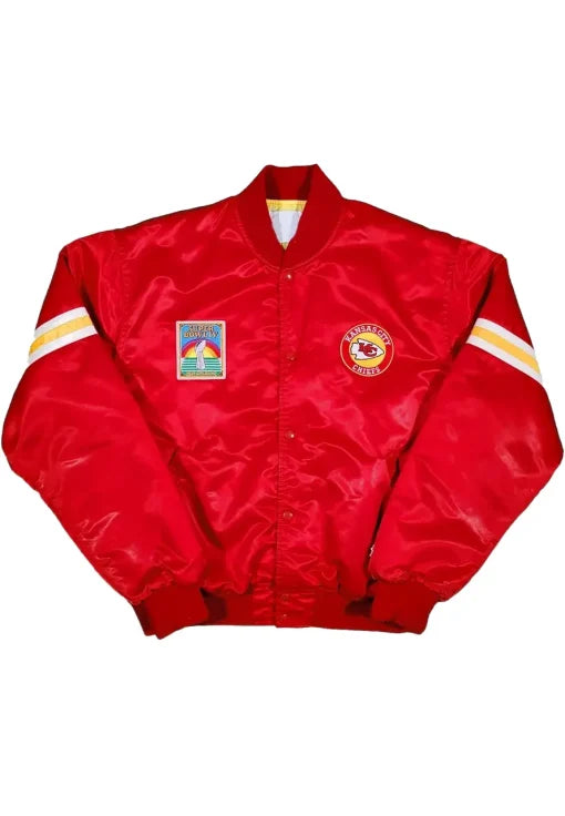 80’s Kansas City Chiefs Red Satin Jacket
