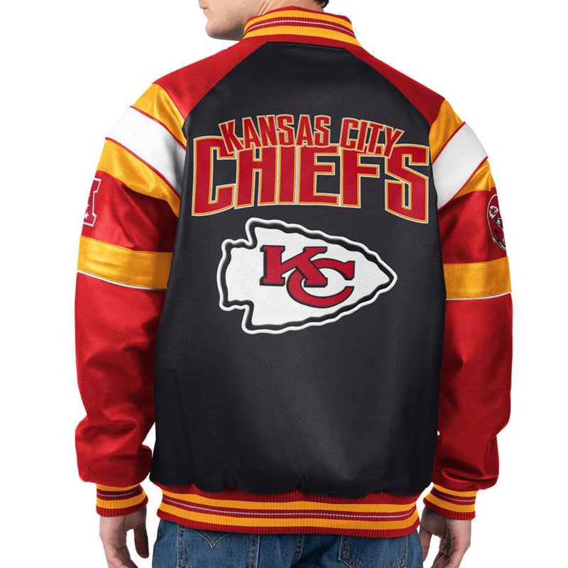Kansas City Chiefs G-III Faux Varsity Leather Jacket