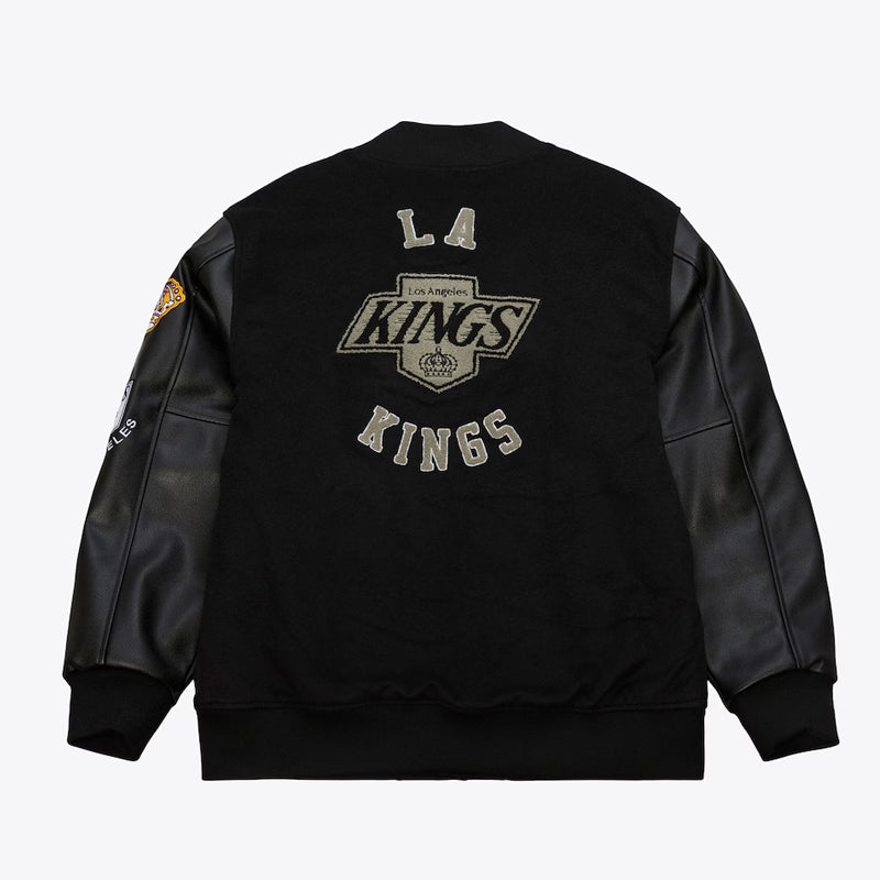 LA Kings Black Out Team Logo Varsity Jacket