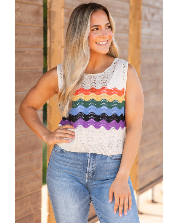 The Thundermans Undercover Kira Kosarin Rainbow Crochet Top
