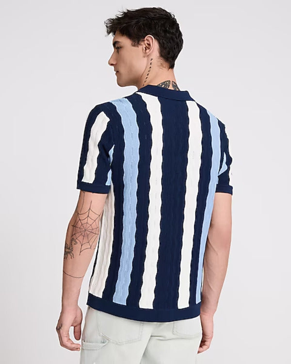 Pop The Balloon Live S01 Braeden Paterson Striped Polo Top