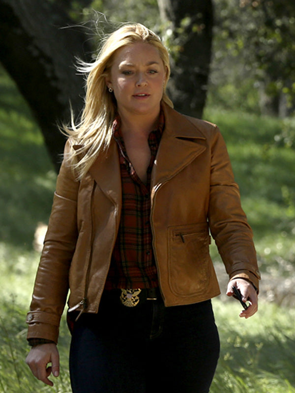 May Dawson NCIS S14 Brown Leather Jacket
