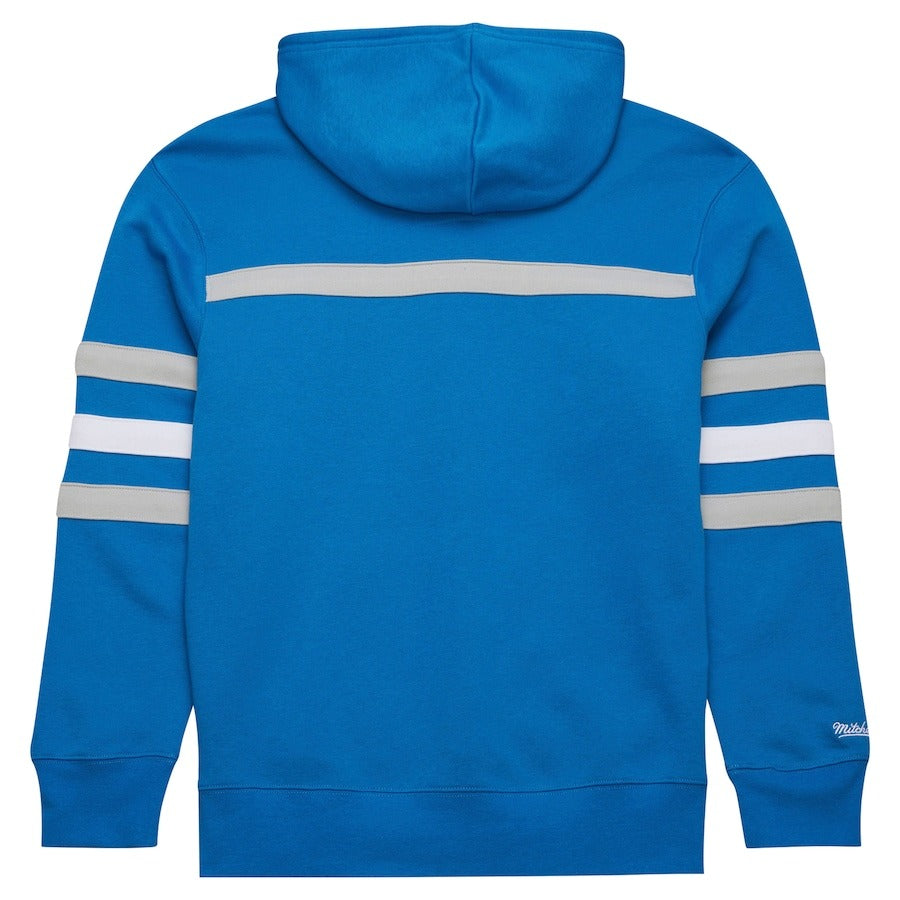 Detroit Lions Blue Vintage Logo Head Coach Fleece Hoodie