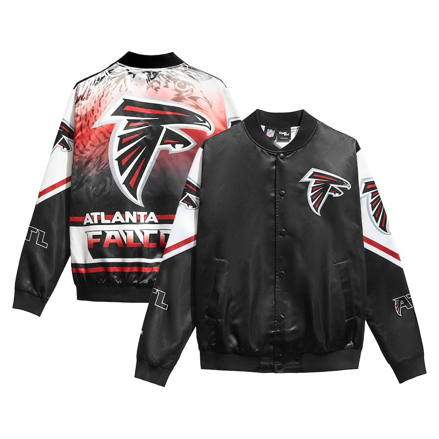 Chalk Line Black Atlanta Falcons Fanimation Satin Jacket