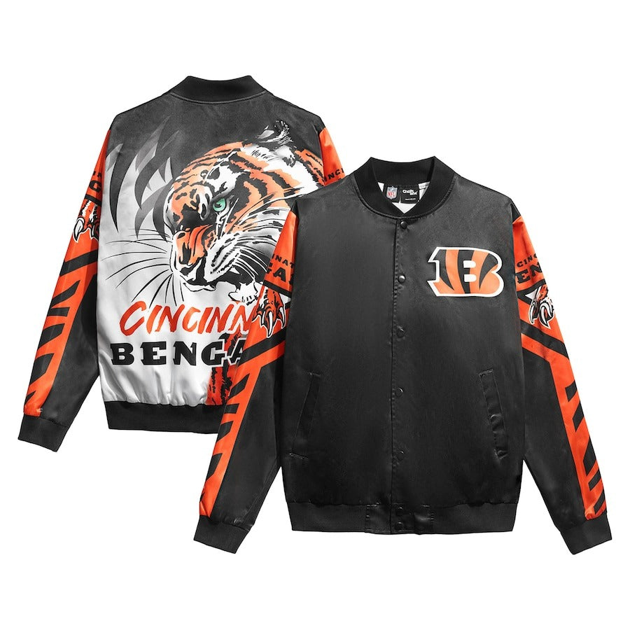 Chalk Line Black Cincinnati Bengals Fanimation Satin Jacket