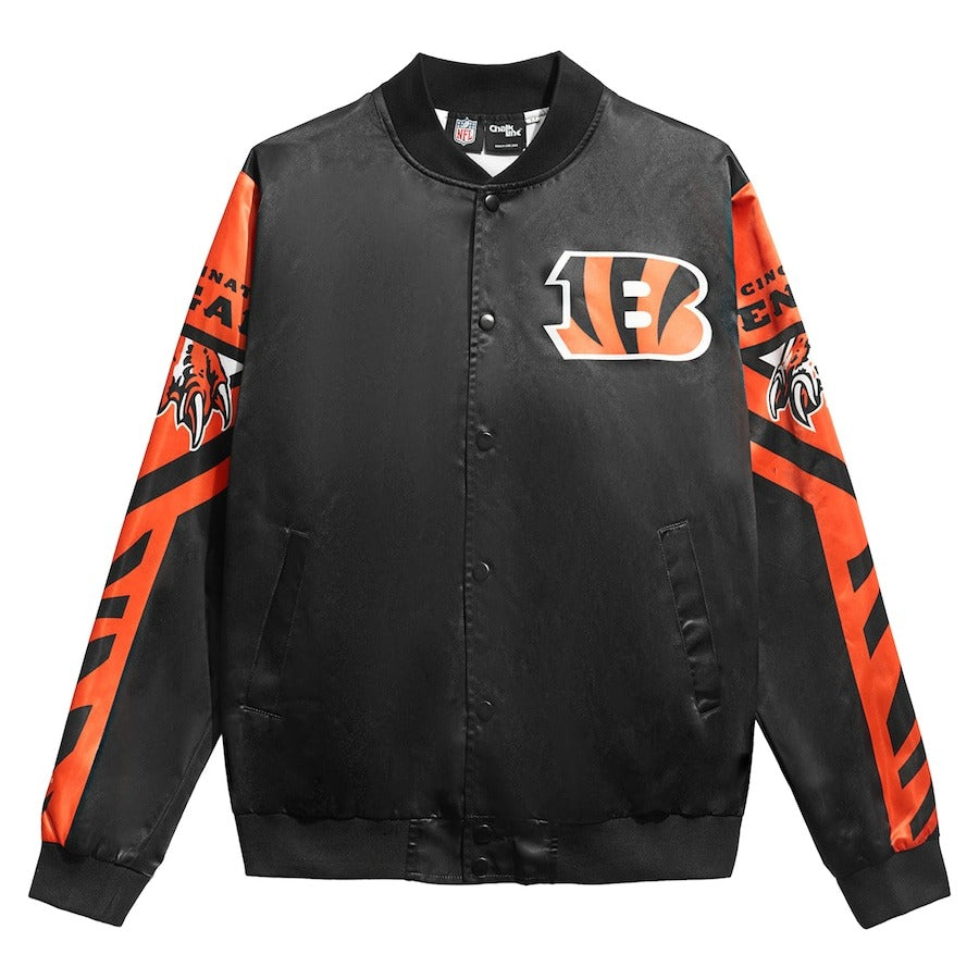 Chalk Line Black Cincinnati Bengals Fanimation Satin Jacket