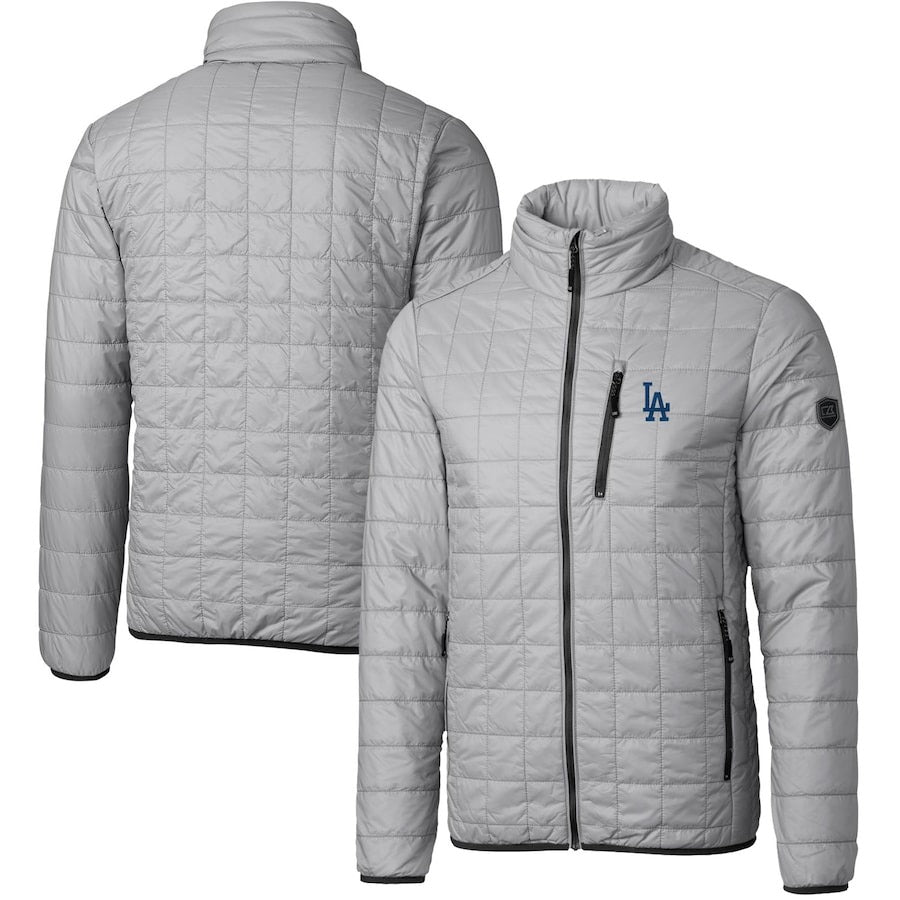 Men's Los Angeles Cutter & Buck Gray Puffer Jacket