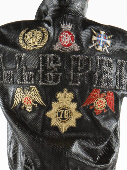Pelle Pelle Decorated Black Python Jacket
