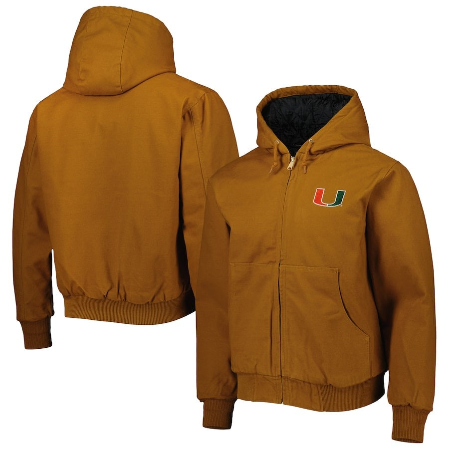 Dunbrooke Tan Miami Hurricanes Dakota Brown Hoodie