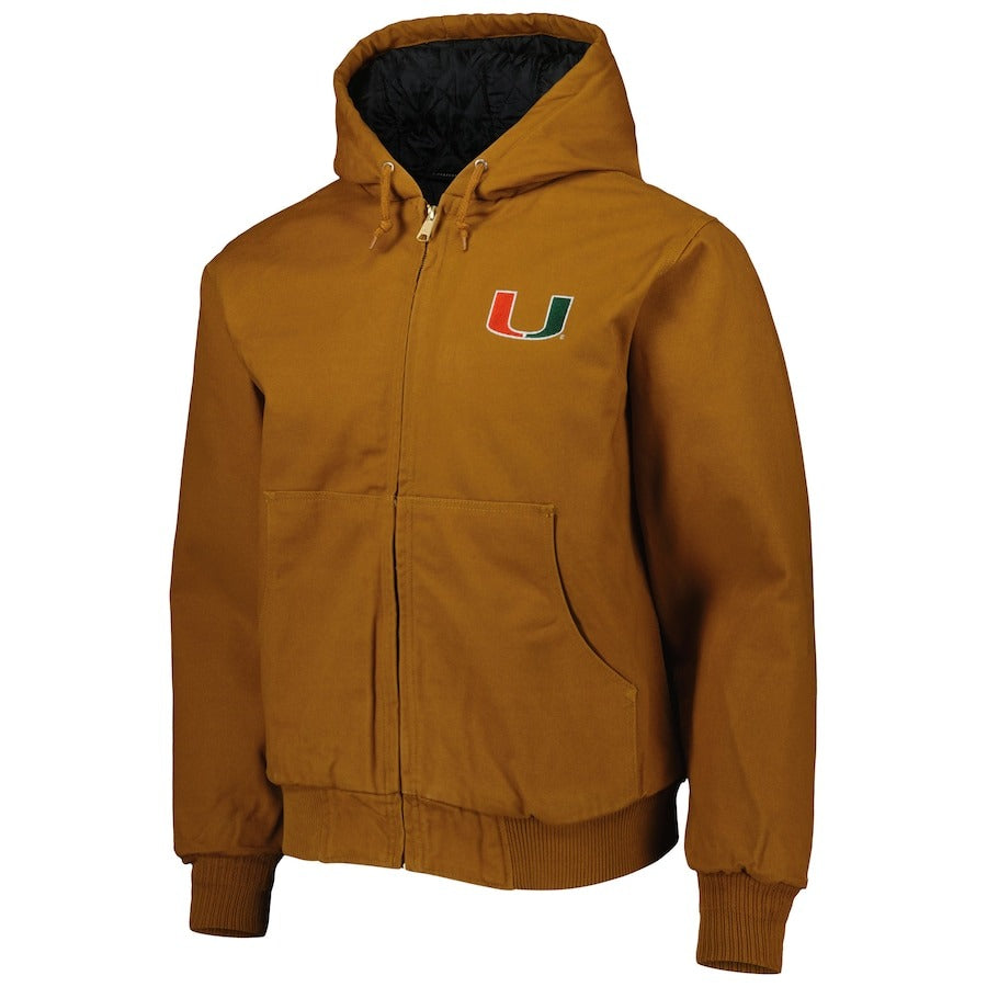 Dunbrooke Tan Miami Hurricanes Dakota Brown Hoodie