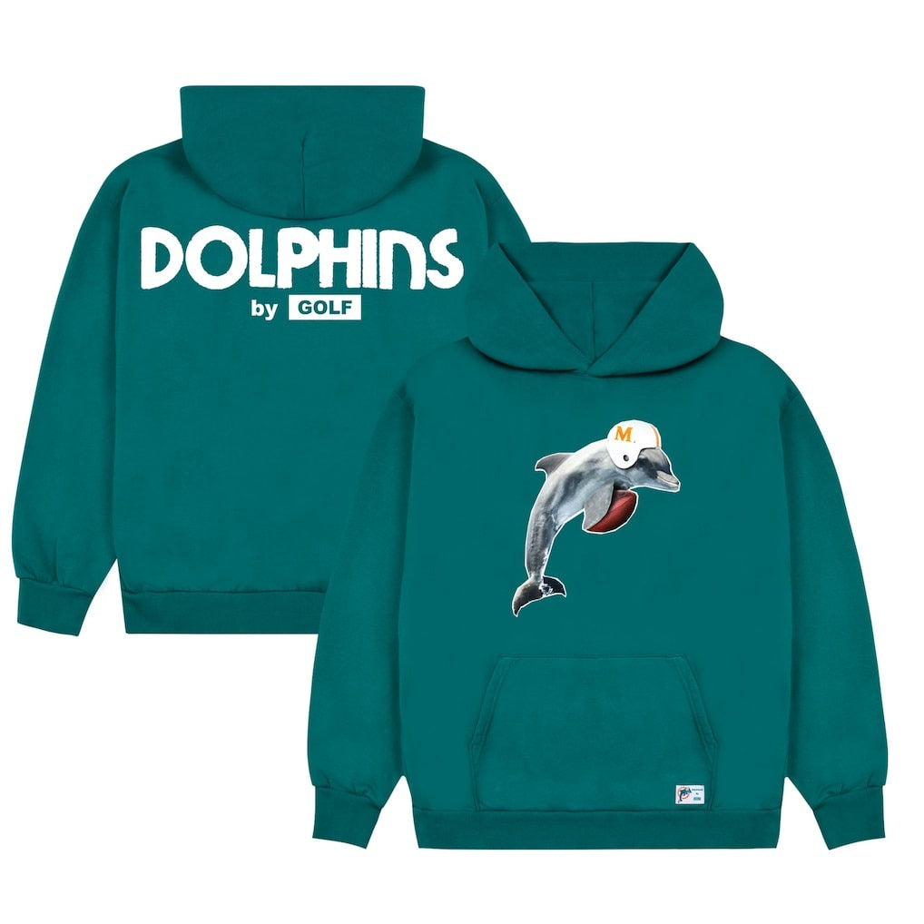 Miami Dolphins GOLF WANG Aqua Cutout Hoodie