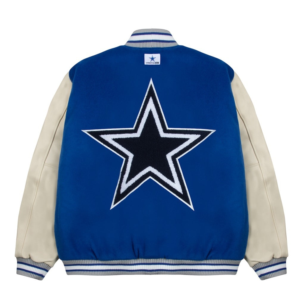 Dallas Cowboys GOLF WANG Royal Letterman Jacket