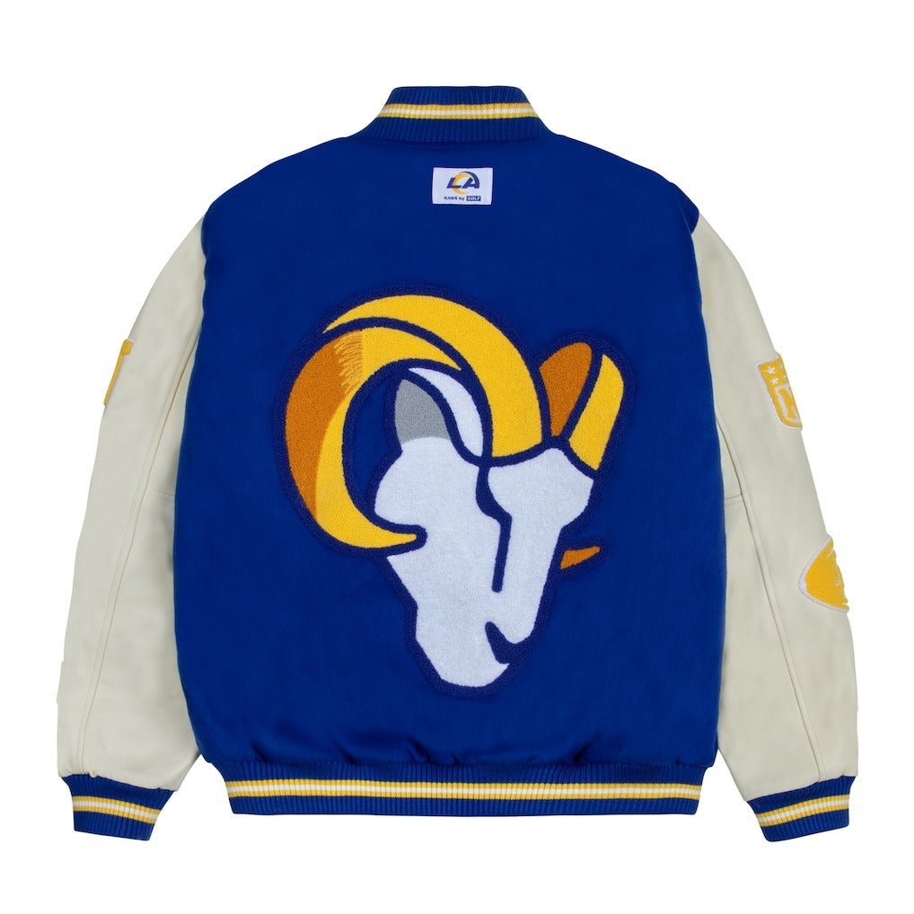 Los Angeles Rams GOLF WANG Royal Letterman Jacket