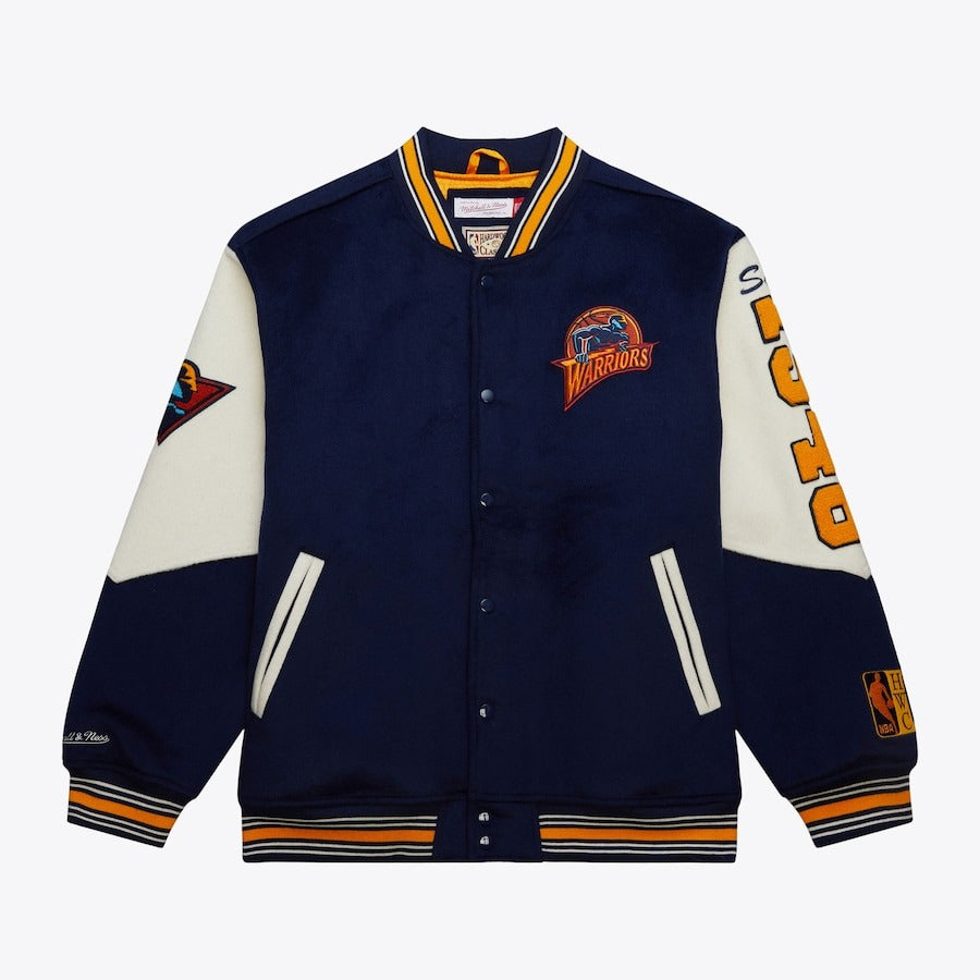 Navy Golden State Warriors Team Varsity Jacket