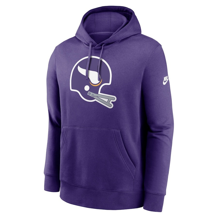 Minnesota Vikings Purple Rewind Club Logo Pullover Hoodie