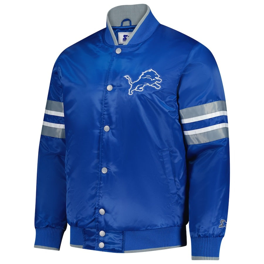 Detroit Lions Starter Blue Scout I Varsity Jacket