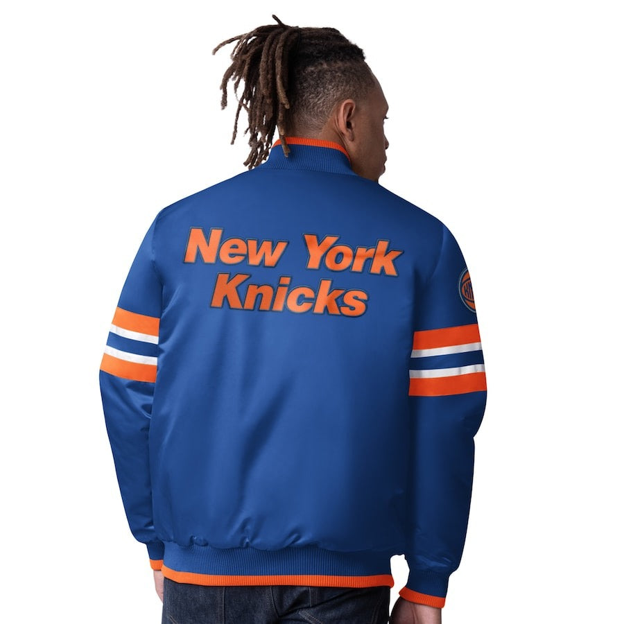 Starter New York Knicks Scout Satin Varsity Jacket