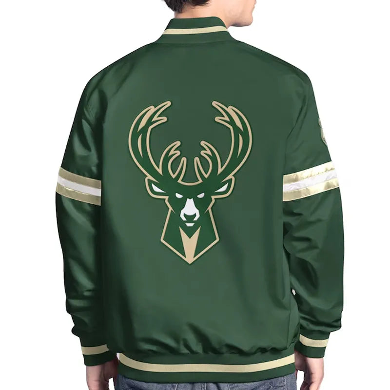 Milwaukee Bucks Scout Varsity Satin Jacket