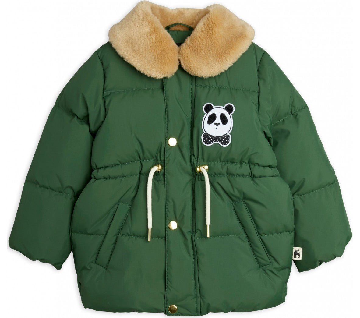 PANDA Patch Puffer Jacket Green