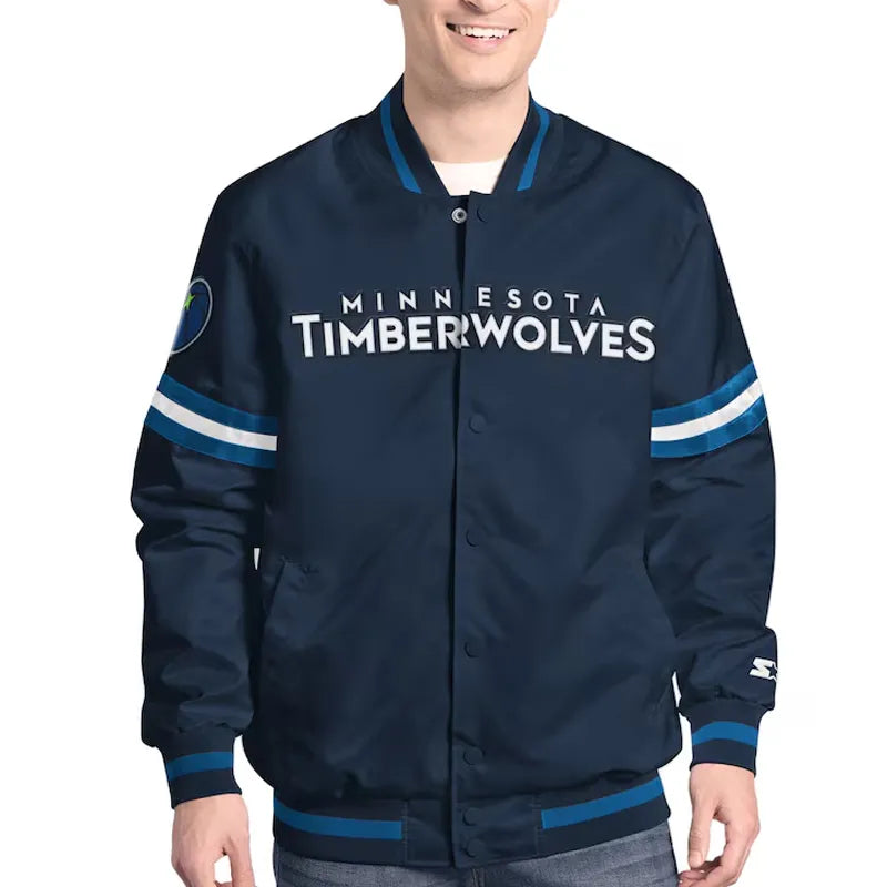 Minnesota Timberwolves Scout Varsity Satin Jacket