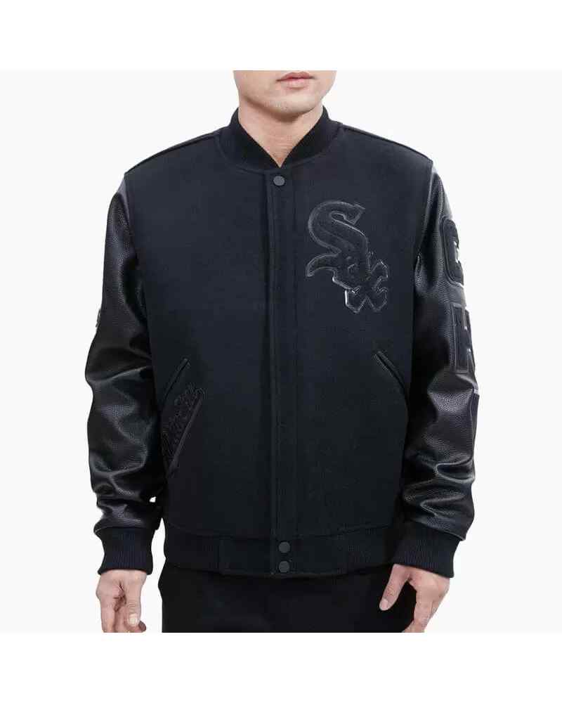 MLB Chicago White Sox Black Varsity Jacket