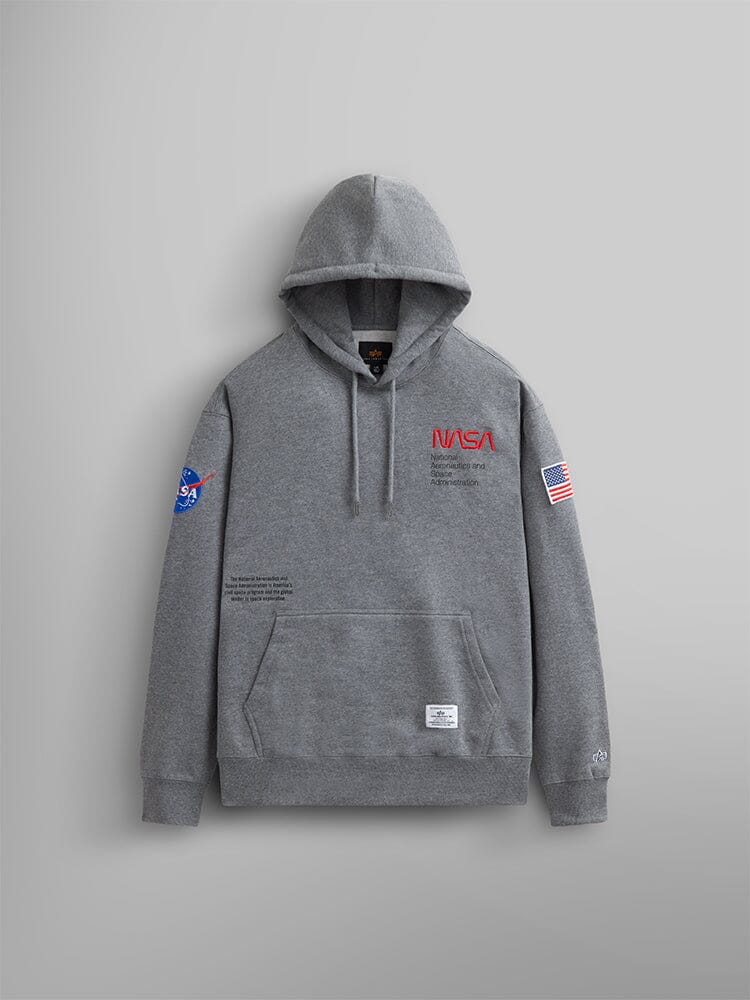 Nasa Worm Logo Charcoal Hoodie