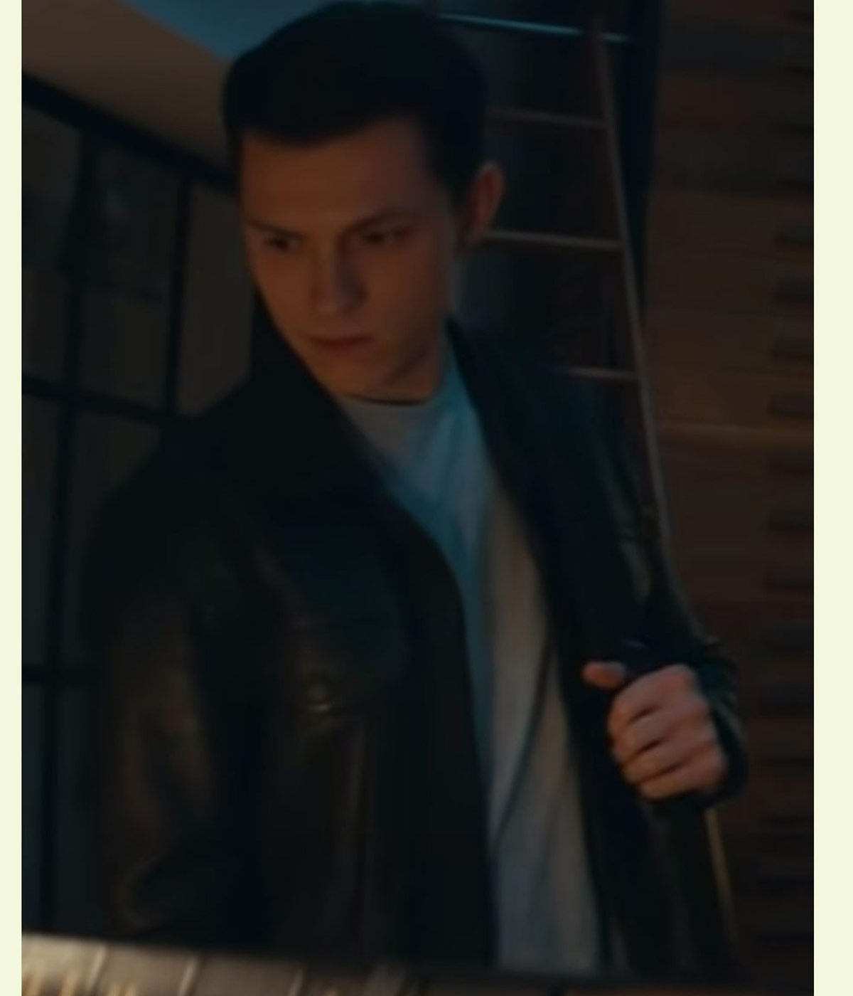 Tom Holland Uncharted Black Leather Jacket