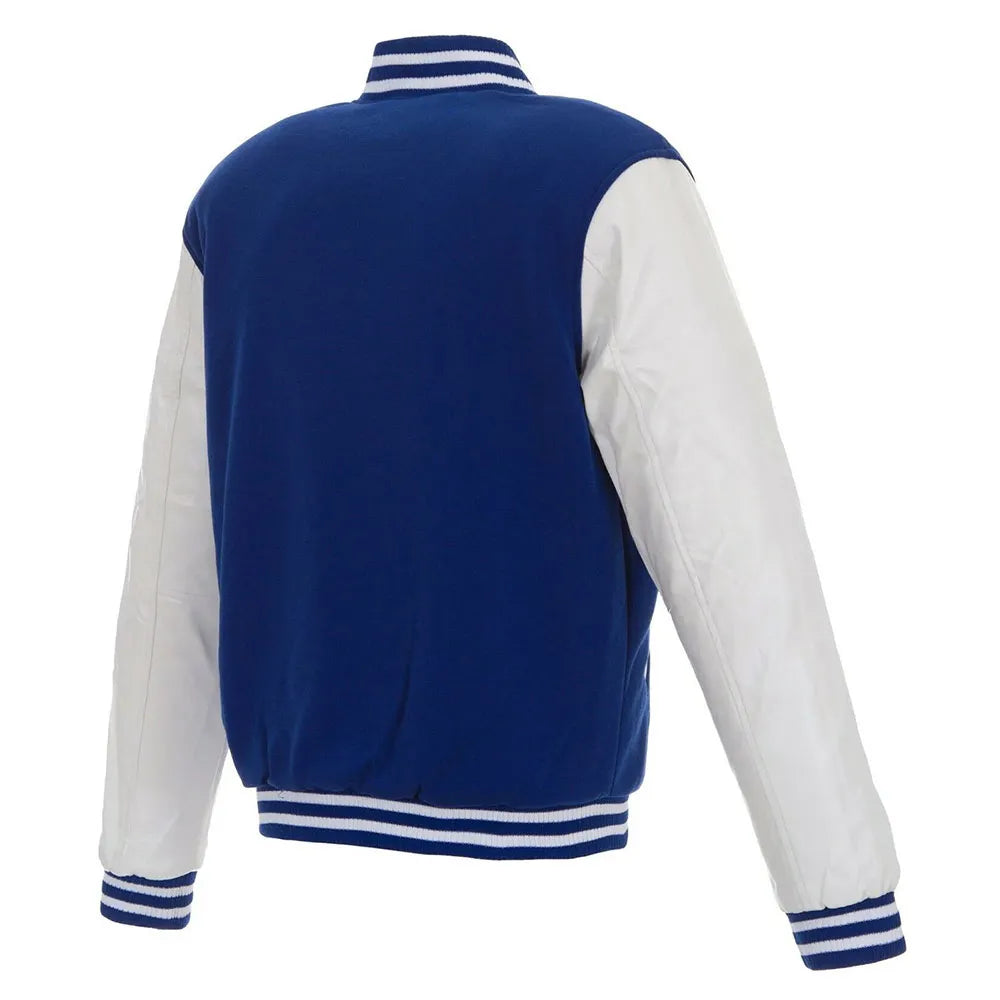 NY Knicks Blue and White Varsity Jacket