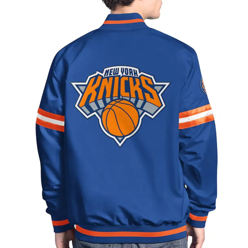 NY Knicks Scout Varsity Satin Jacket