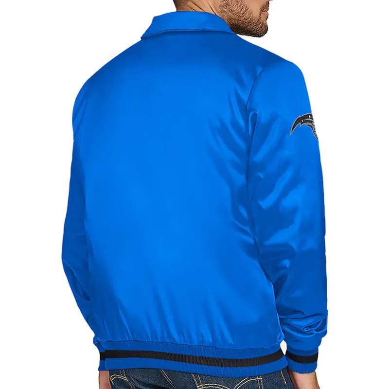 Orlando Magic Stitch Applique Blue Satin Jacket