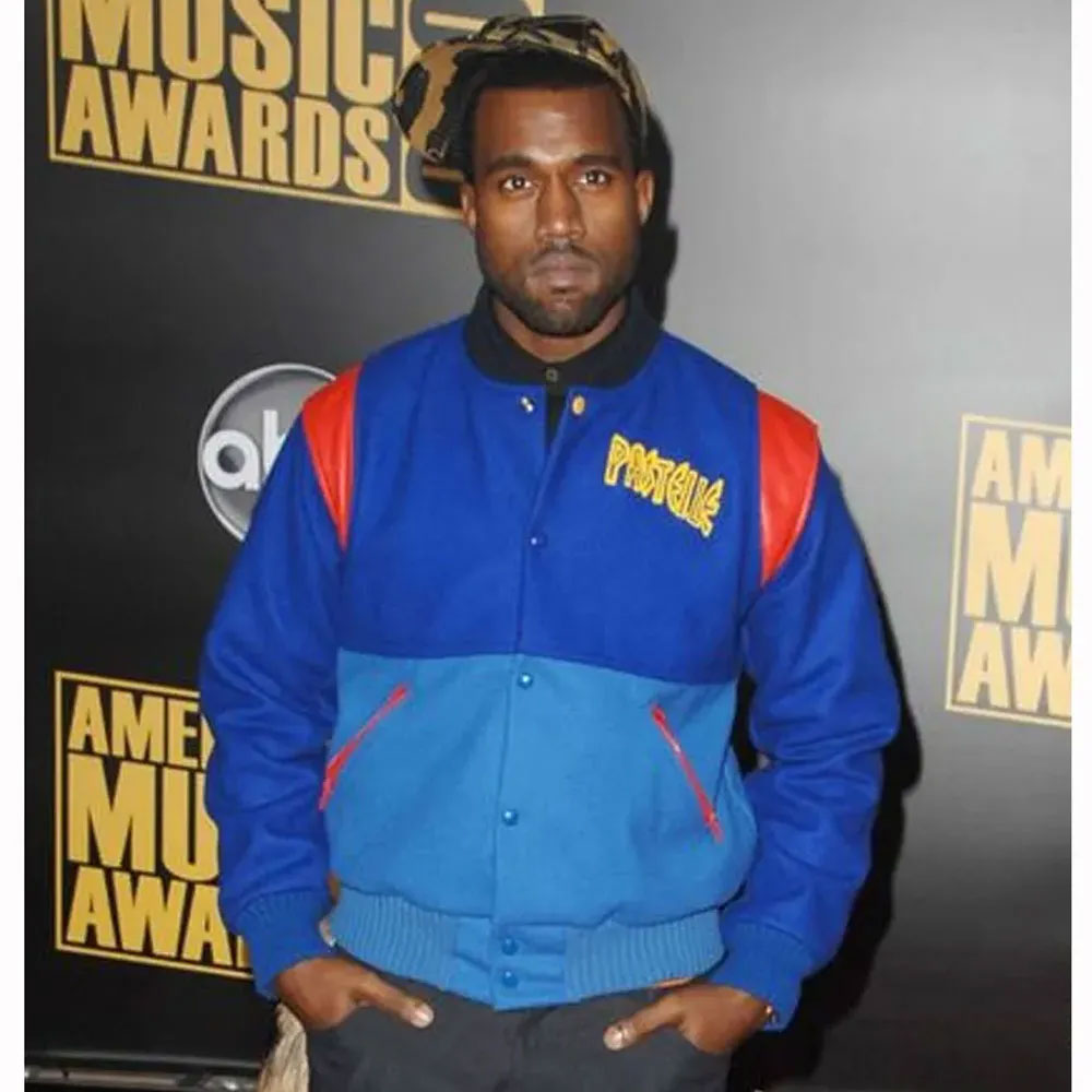 Kanye West Pastelle Blue Varsity Jacket