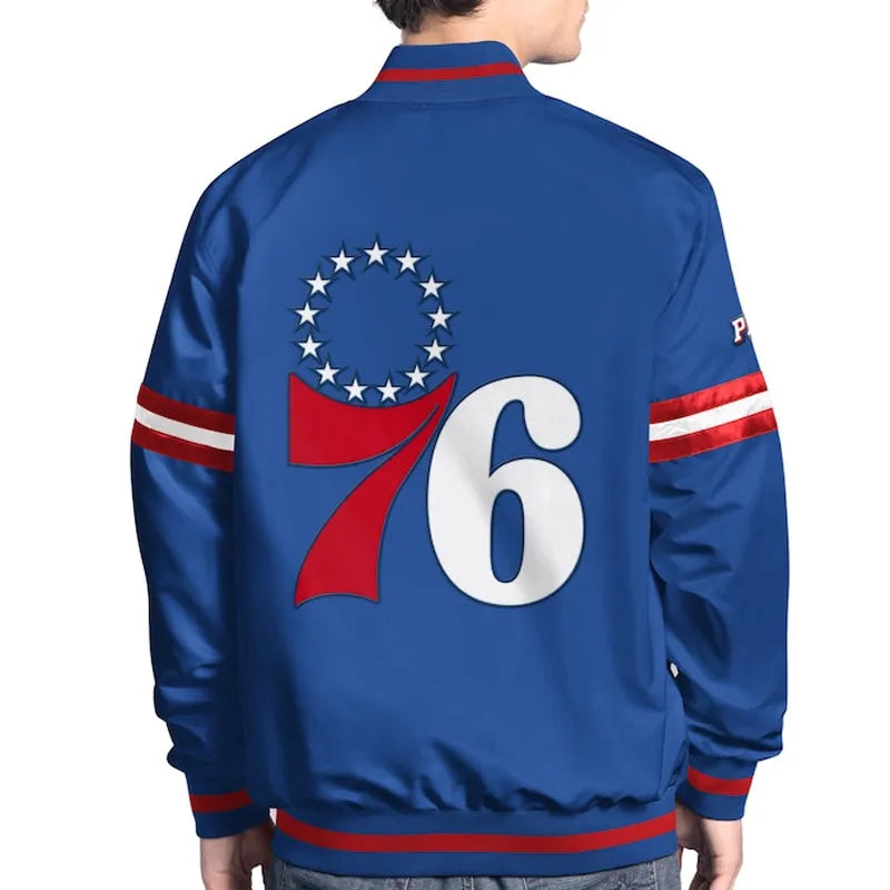 Philadelphia 76ers Scout Varsity Satin Jacket