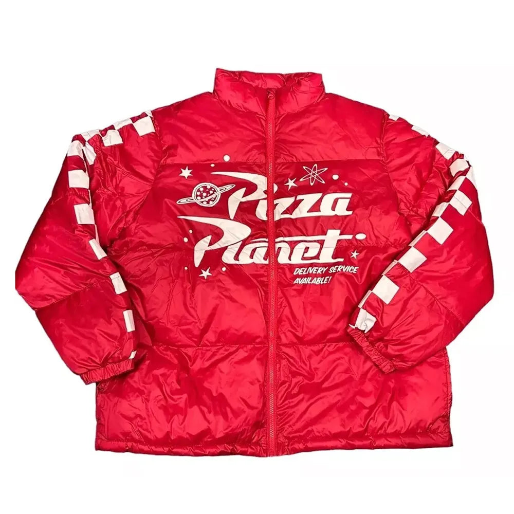 Pizza Planet Puffer Red Jacket