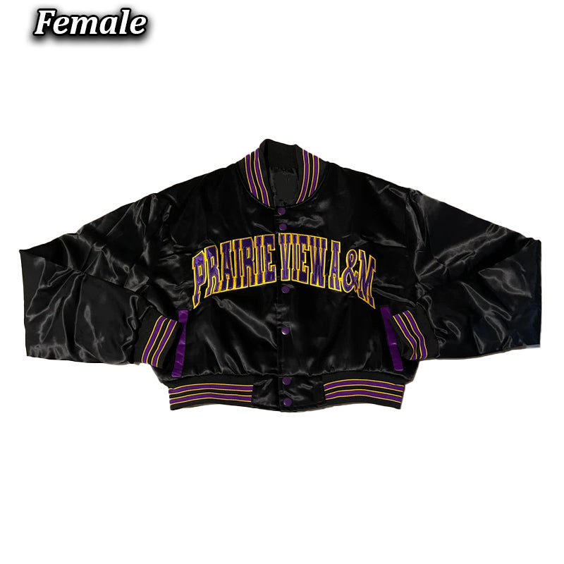 Prairie View A&M Black Bomber Jacket