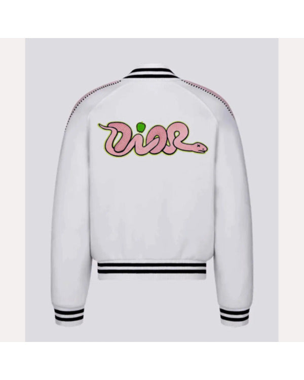 Kylian Mbappe Christian White Varsity Jacket