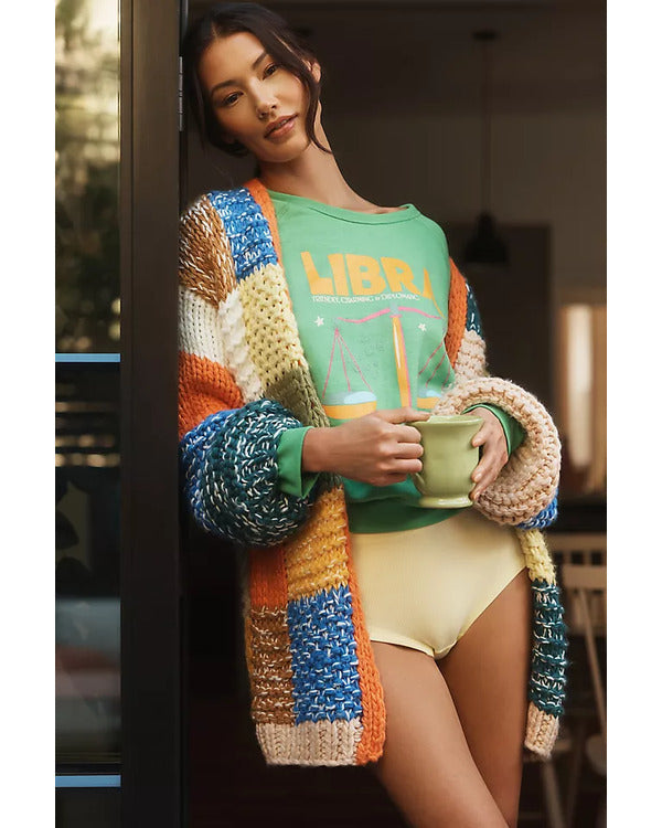 North Of North 2025 Anna Lambe Colorblock Patchwork Cardigan