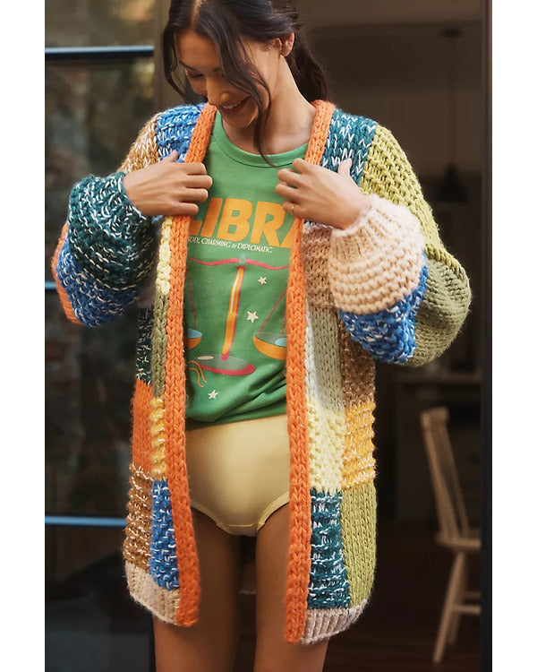 North Of North 2025 Anna Lambe Colorblock Patchwork Cardigan
