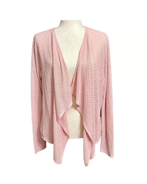 Love On The Spectrum S03 Abbey Lutes Pink Draped Cardigan