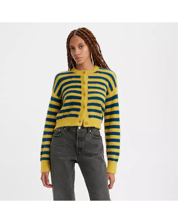 Assisted Living S05 Blue & Yellow Striped Cardigan