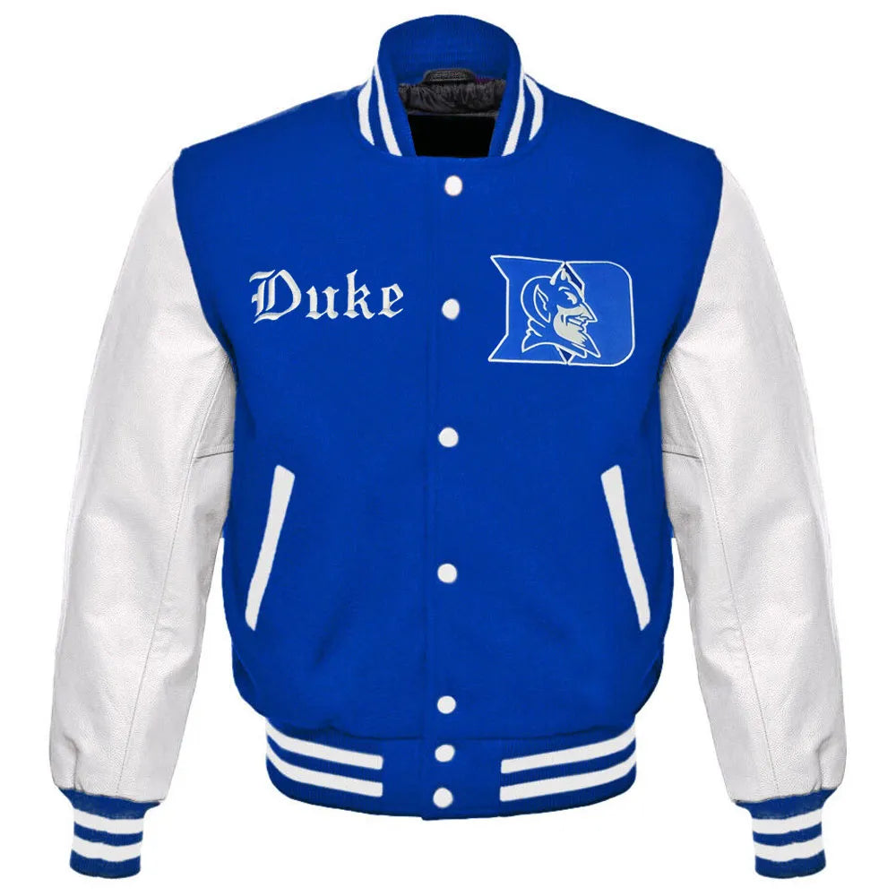 Duke Blue Devils Royal And White Varsity Jacket