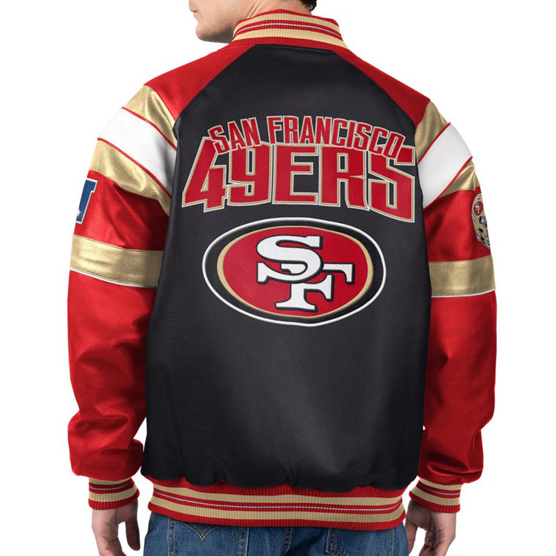 San Francisco 49ers G-III Faux Varsity Leather Jacket