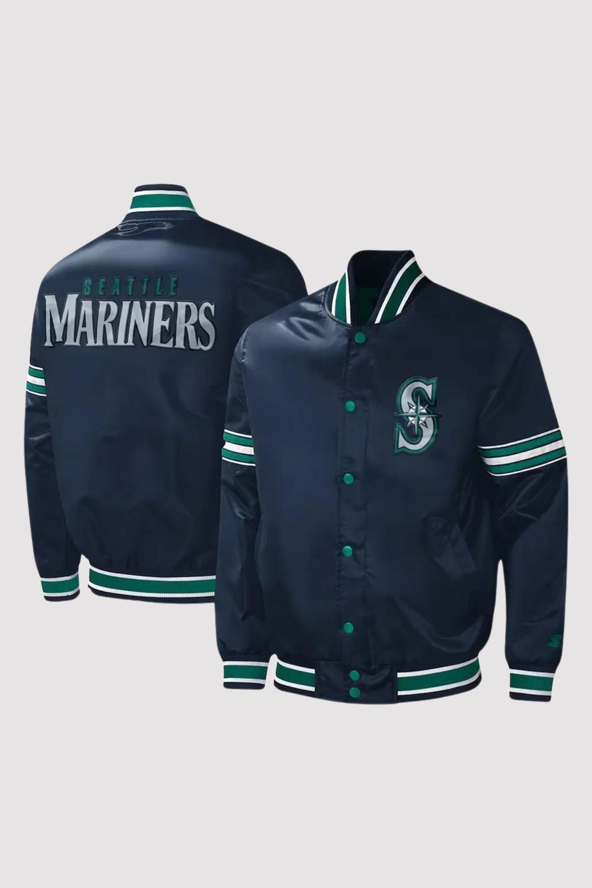 Seattle Mariners Starter Navy Midfield Varsity Jacket