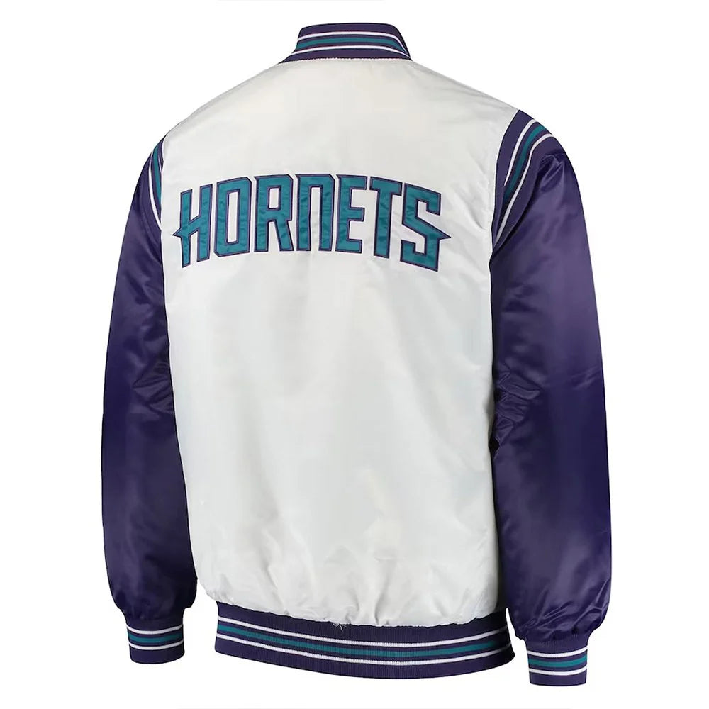 The Enforcer Charlotte Hornets Varsity Satin Jacket