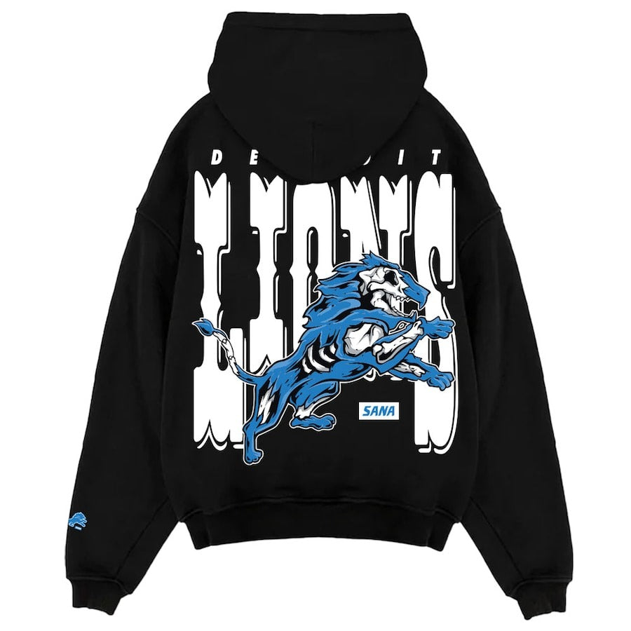 Unisex SANA x Detroit Lions Black Skeleton Hoodie