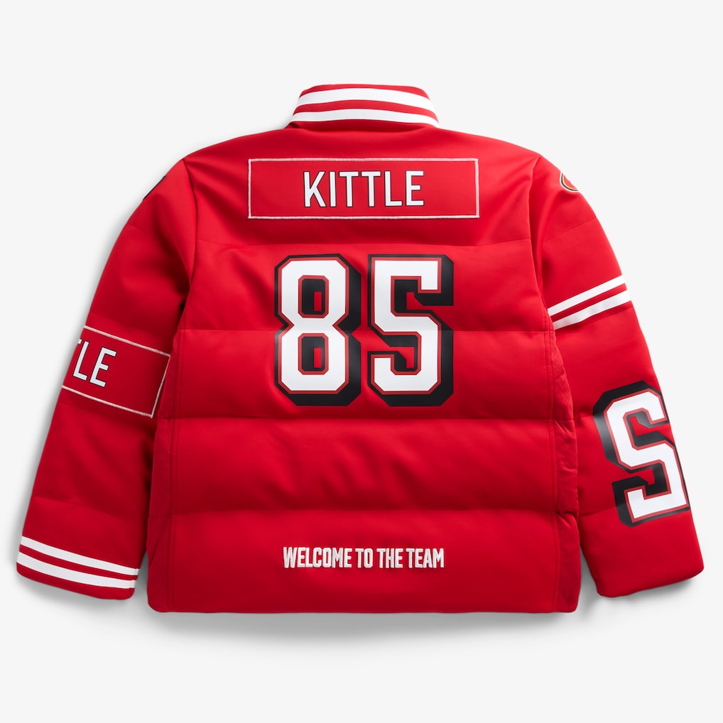 San Francisco 49ers George Kittle Scarlet Off Season X Nfl Player Puffer Jacket