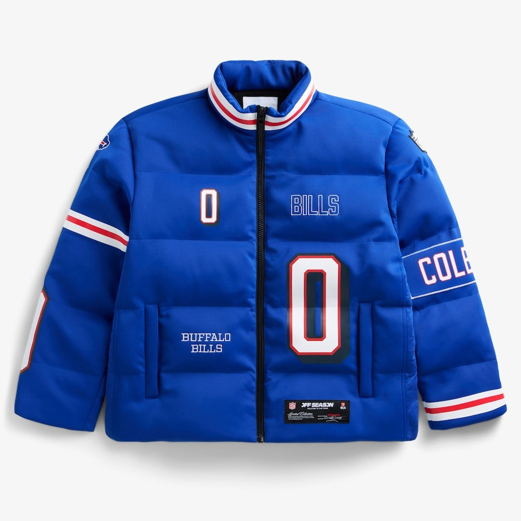 Buffalo Bills Keon Coleman Royal Off Season x NFL Player Puffer Jacket