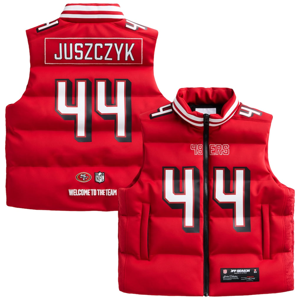 San Francisco 49ers Kyle Juszczyk Scarlet Off Season x NFL Player Puffer Vest