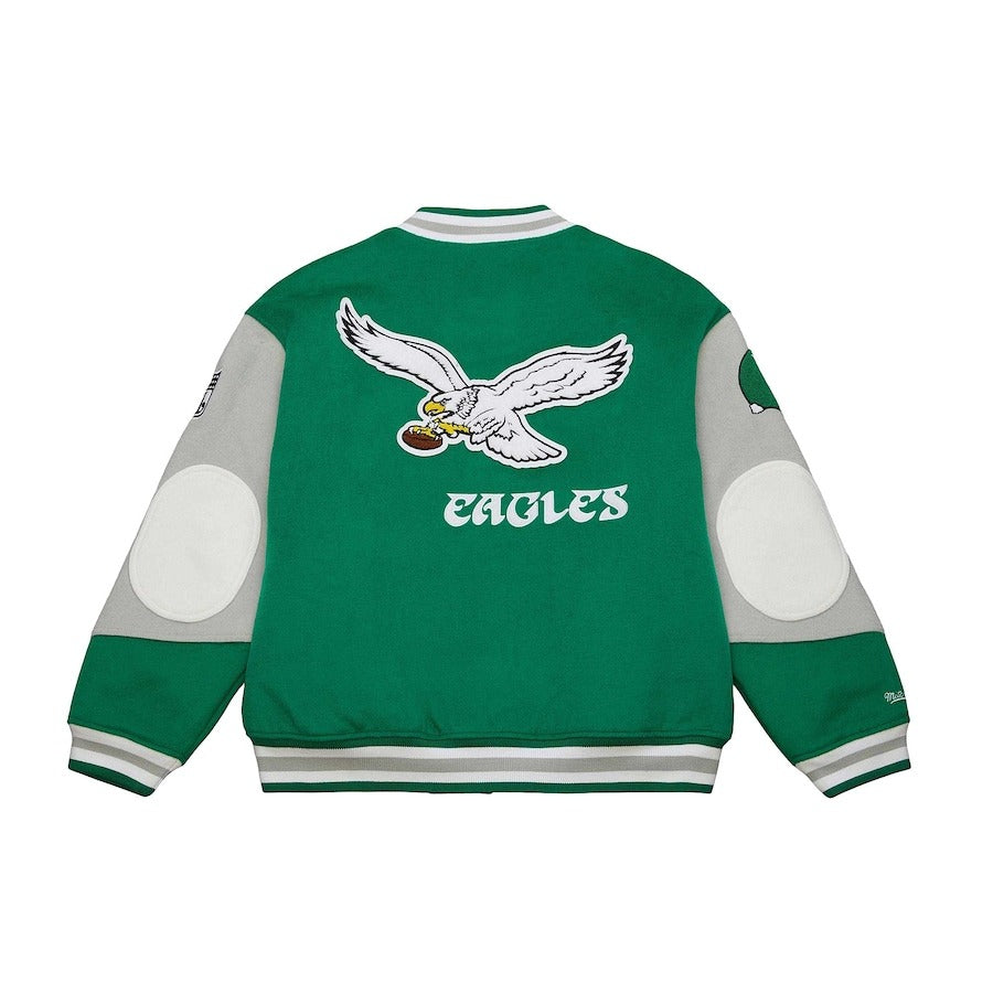 Philadelphia Eagles Mitchell & Ness Kelly Green Varsity Jacket