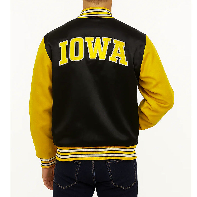 Vintage University of Iowa Black and Gold Jacket